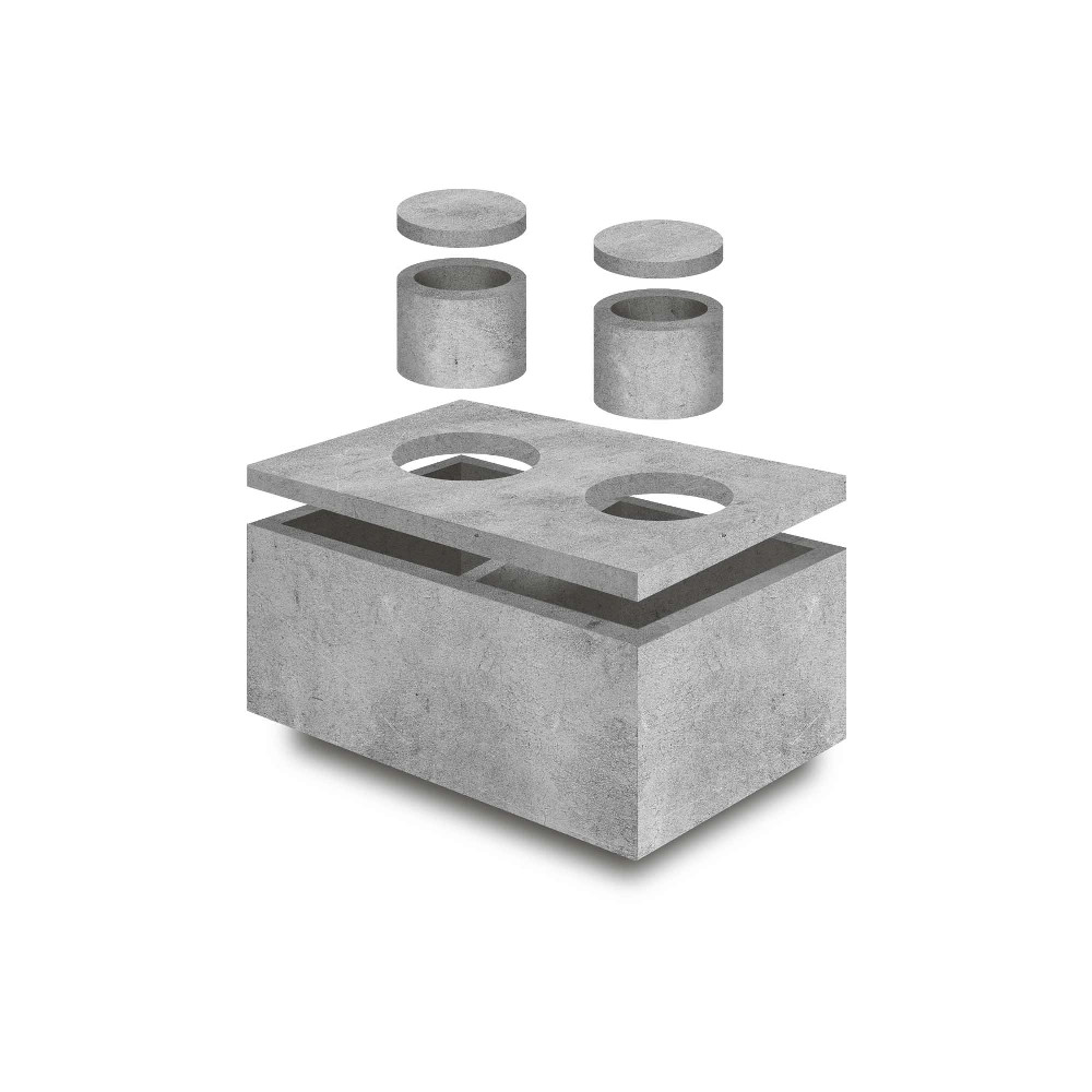 Dvoukomorové betonové jímky